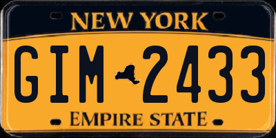 NY license plate GIM2433