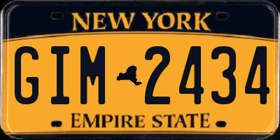 NY license plate GIM2434