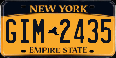NY license plate GIM2435