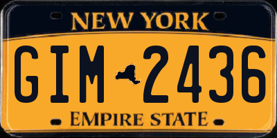 NY license plate GIM2436