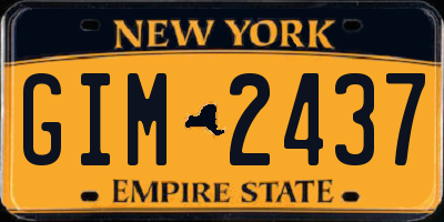 NY license plate GIM2437