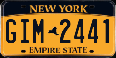 NY license plate GIM2441