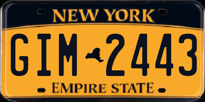 NY license plate GIM2443