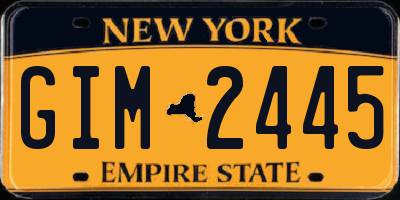 NY license plate GIM2445