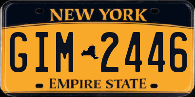 NY license plate GIM2446