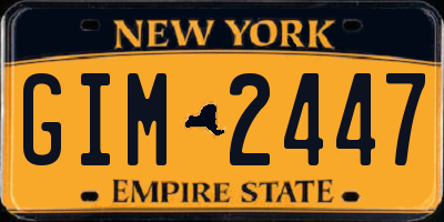 NY license plate GIM2447