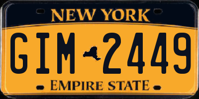 NY license plate GIM2449