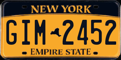 NY license plate GIM2452