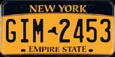NY license plate GIM2453