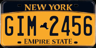 NY license plate GIM2456