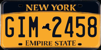 NY license plate GIM2458