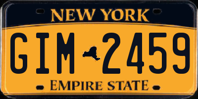 NY license plate GIM2459