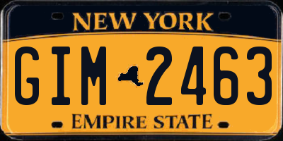 NY license plate GIM2463