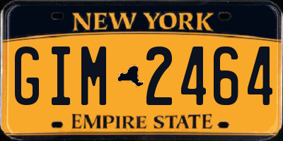 NY license plate GIM2464