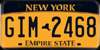 NY license plate GIM2468