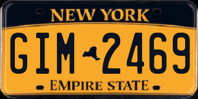 NY license plate GIM2469