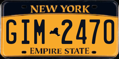 NY license plate GIM2470