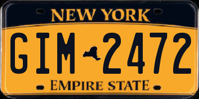 NY license plate GIM2472