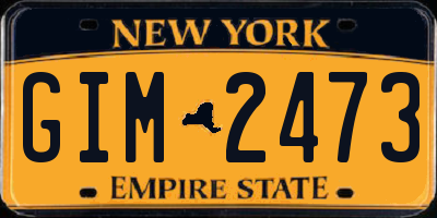 NY license plate GIM2473