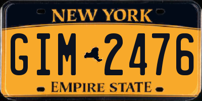 NY license plate GIM2476