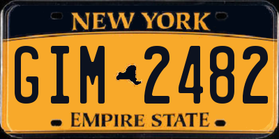 NY license plate GIM2482