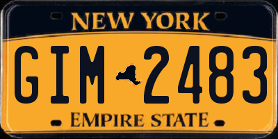 NY license plate GIM2483