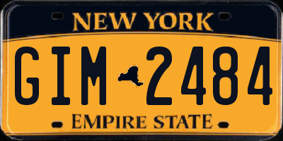 NY license plate GIM2484