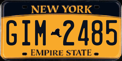 NY license plate GIM2485