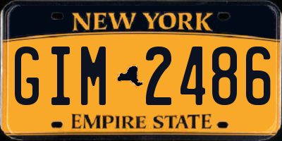 NY license plate GIM2486