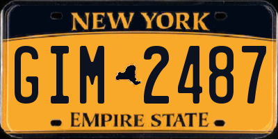NY license plate GIM2487