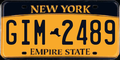 NY license plate GIM2489