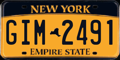 NY license plate GIM2491