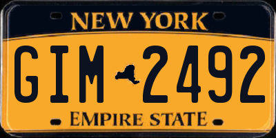 NY license plate GIM2492