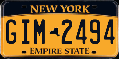NY license plate GIM2494