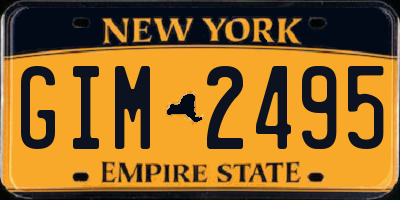 NY license plate GIM2495