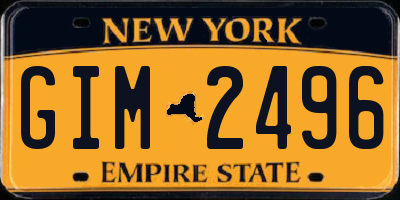 NY license plate GIM2496