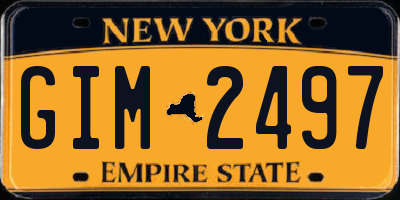 NY license plate GIM2497