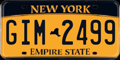 NY license plate GIM2499