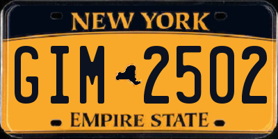 NY license plate GIM2502