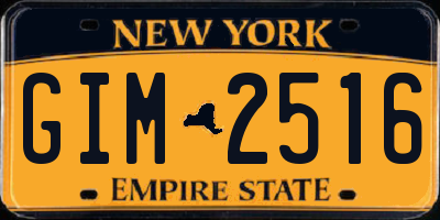 NY license plate GIM2516