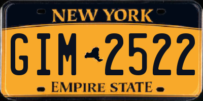 NY license plate GIM2522