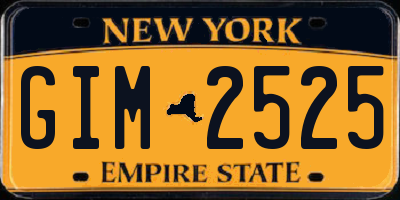 NY license plate GIM2525