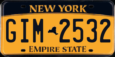 NY license plate GIM2532