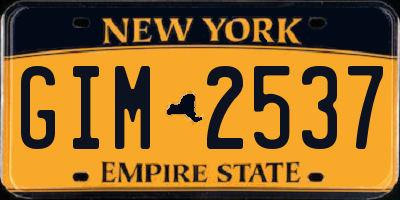 NY license plate GIM2537