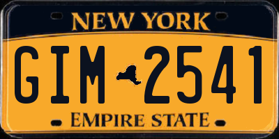 NY license plate GIM2541