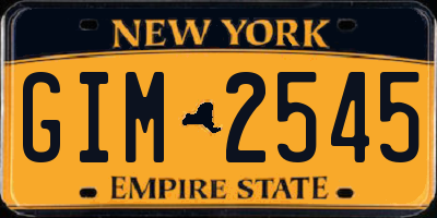 NY license plate GIM2545