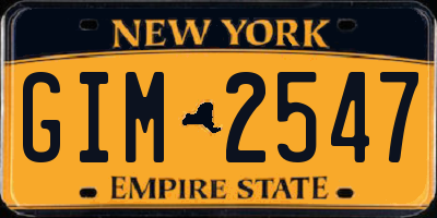 NY license plate GIM2547