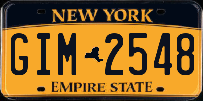 NY license plate GIM2548