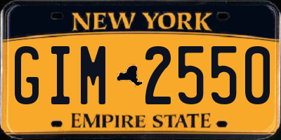 NY license plate GIM2550