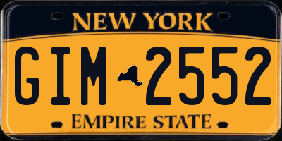 NY license plate GIM2552